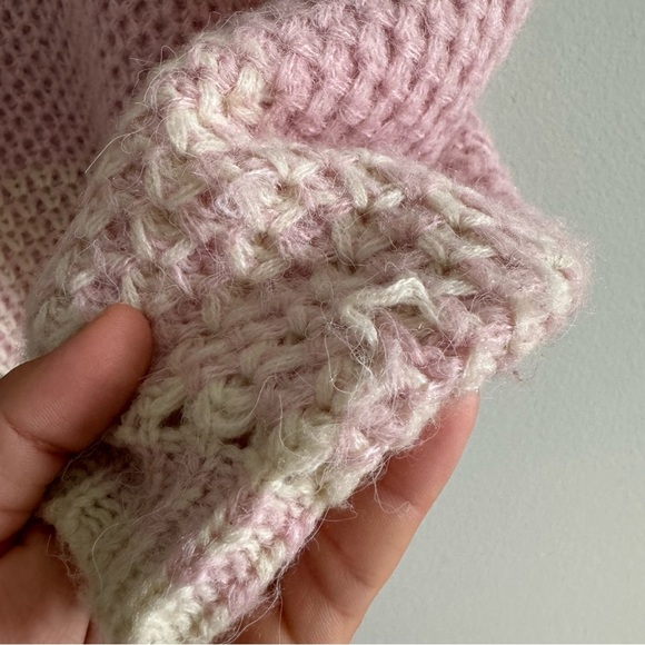 FRNCH Paris Niara Knit Cream & Pink Sweater Size Medium - Picture 16 of 17